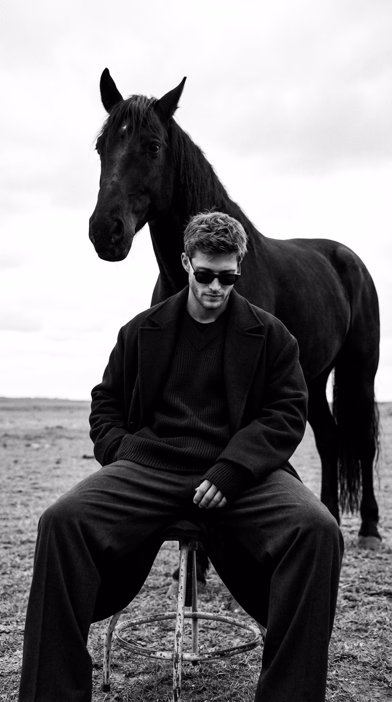 Timeless High-End Editorial Still aura farm prompt example - classic luxury portrait