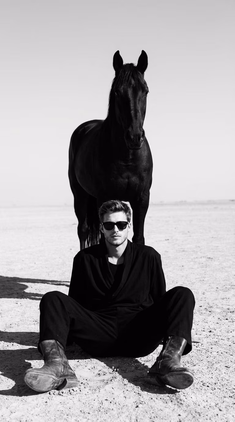 Minimalist Dominance Aesthetic aura farm prompt example - minimalist power portrait